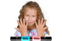 Детский лак-карандаш для ногтей Malinos Creative Nails на водной основе (2 цвета Сочный голубой + Нюд)