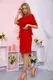 Классический костюм юбка + блуза красного цвета 167R0259