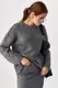 Вязаный женский джемпер oversize - серый цвет, ONE SIZE (имеются размеры)