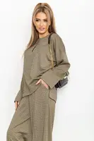 Костюм жіночий класичний колір коричнево-бежевий 115R0458-3
