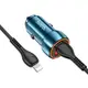 Адаптер автомобильный HOCO Type-C to Lightning Cable Blue whale car charger set Z46A |1USB/Type-C, PD/QC, 30W/3A|