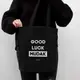 Экосумка "Good luck mudak", Черный, английский