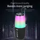 Портативная колонка TG644 5W с RGB подсветкой и ремешком блютуз колонка с аккумулятором Цвет: черный