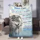 Плед 3D с пожеланиями для сына Сыну Волчий талисман 18417 160х200 см