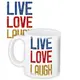 Кружка с принтом Live Love Laugh 330 мл (KR_19L006)
