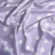 Ткань плательная атлас шелк стрейч горошок світлий бузок