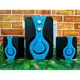 Колонки для ПК компьютера USB SPEAKER FT-2060 Чёрные с синим