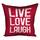 Подушка c принтом габардиновая Live love laugh 30x30 см (3P_19L029)