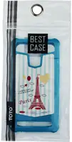 Чехол-накладка TOTO Universal TPU case with image 4,5" Eiffel Tower Blue