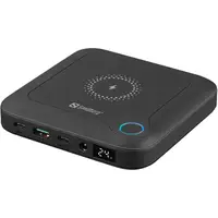 Мобільна батарея Sandberg 24000mAh, PD18W, DC 12-24V 12 конекторів, 2xUSB-C, USB-A, Wireless 420-57