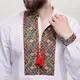 Вышиванка Moderika Гармония белая с разноцветным орнаментом 46