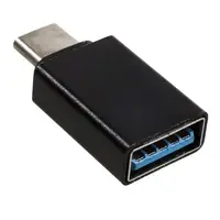 Перехідник метал Lesko USB 3,0 - Type-c OTG Black адаптер для підключення пристроїв юсб