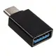 Переходник металл Lesko USB 3,0 - Type-c OTG Black адаптер для подключения юсб устройств