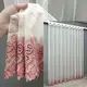 Тюль (4х2.7м.) "Грек-сетка" с вышивкой. Цвет молочный с розовым. Код 1698т 42-1217