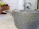 Кастрюля со стеклянной крышкой OMS 3111S-16-Grey 1.4 л 16 см серая