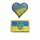 Набор шевронов 2 шт на липучке Флаг Украины с Гербом Тризуб и Сердце вышитый патч нашивка