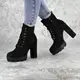 Женские зимние ботильоны на каблуке Fashion Quinn 1325 39 размер 25 см Черный