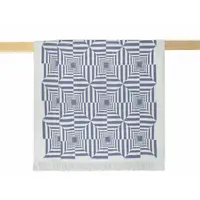Плед 150х200 см бавовняний рельєфний блакитний Nyla Arya AR-TR1006321-blue