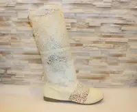 Сапоги летние женские бежевые Б1213 40