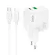 Адаптер сетевой HOCO Type-C to Lightning Cable Lucky dual-port  charger set C111A |1USB/1Type-C, 30W/3A, PD/QC|