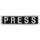 Шеврон на липучке для журналистов Пресса Press 2,5х11,5 см вышитый патч нашивка для работников медиа и СМИ