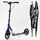 Двухколесный складной самокат Best Scooter, фонарик, амортизатор. Black and dark blue (113218)