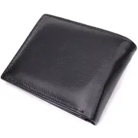Чоловічий гаманець-затиск з натуральної шкіри ST Leather 22460 Чорний