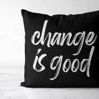 Подушка c принтом габардиновая Change is good 50x50 (5P_CASA020)