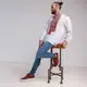 Вышиванка Moderika Остап белая с красным орнаментом 42
