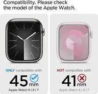 Чохол і ремінець Spigen для Apple Watch 4/5/6/7/8/9/SE (44/45 mm) - Lite Fit Pro, Matte Black (ACS07103)