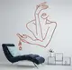 Трафарет для покраски Девушка с цветком, одноразовый из самоклеющей пленки 135 х 115 см