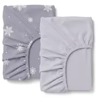 Набор простыни на резинке в детскую кроватку 60х120 фланель FROSTY LILAC