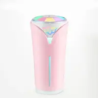 Зволожувач повітря Диско склянку 280 Мл colorful humidifier OFAN-512 Рожевий