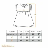 Сукня дитяча з кнопкою на спині для дівчинки GABBI PL-20-14-1 Тутті-Фрутті Блакитний на зріст 80 (12113)