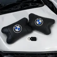 Авто подушки 2шт — набір BMW з натуральної шкіри, на підголівник у машину, Автомобільна подушка БМВ