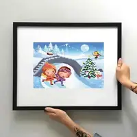 Заготовка для вышивки ТМ Мосмара Подружки на коньках ММДС-008 [Материал: Габардин подклеенный флизелином]