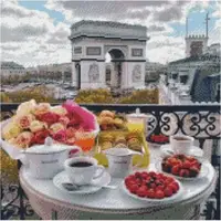 Алмазная мозаика ИдейкаЗавтрак во Франции GA0008 50х50 см