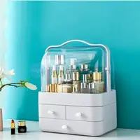 Настольный органайзер для косметики 4 секции большой белый YM206-2 Three Drawers Органайзер для косметики