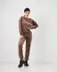 Женский костюм спортивный худи и штаны джогеры велюр 20222151-XL 9816 XL шоколадный
