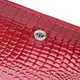 Лакированный яркий кошелек с фактурой под рептилию из натуральной кожи ST Leather 22715 Красный