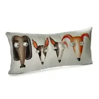 Подушка для дивана оксамитова Мордашки собак 50x24 см (52BP_DOG010)