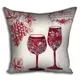 Подушка c принтом габардиновая Vino rosso 40x40 (4P_PW008)