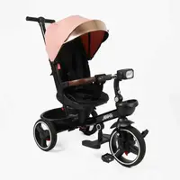 Дитячий триколісний велосипед Best Trike Marco 55/388-69 телескопічна ручка PU колеса. Black and Pink (169793)