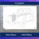 Трафарет для покраски Ретро авто, одноразовый из самоклеющей пленки 116 х 174 см