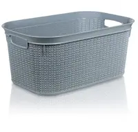 Корзина для хранения вещей Ucsan Рlastik M-076-Grey 27 л серая