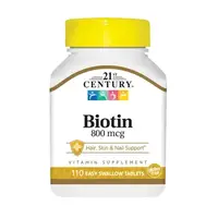 Витамины и минералы 21st Century Biotin 800 mcg, 110 таблеток