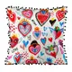 Подушка c мешковины и помпонами Love Amor 45x45 см (45PHBP_22L001)
