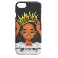 Силиконовый чехол для iPhone SE 2022 / 2020 / 8 / 7 - Respectmyhair (Девушка с короной), XIX