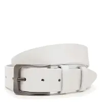 Мужской кожаный ремень Borsa Leather V1125FX43-white