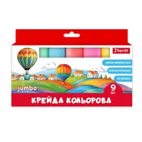 Мел цветной 1Вересня Classic JUMBO 400560 9 цветов